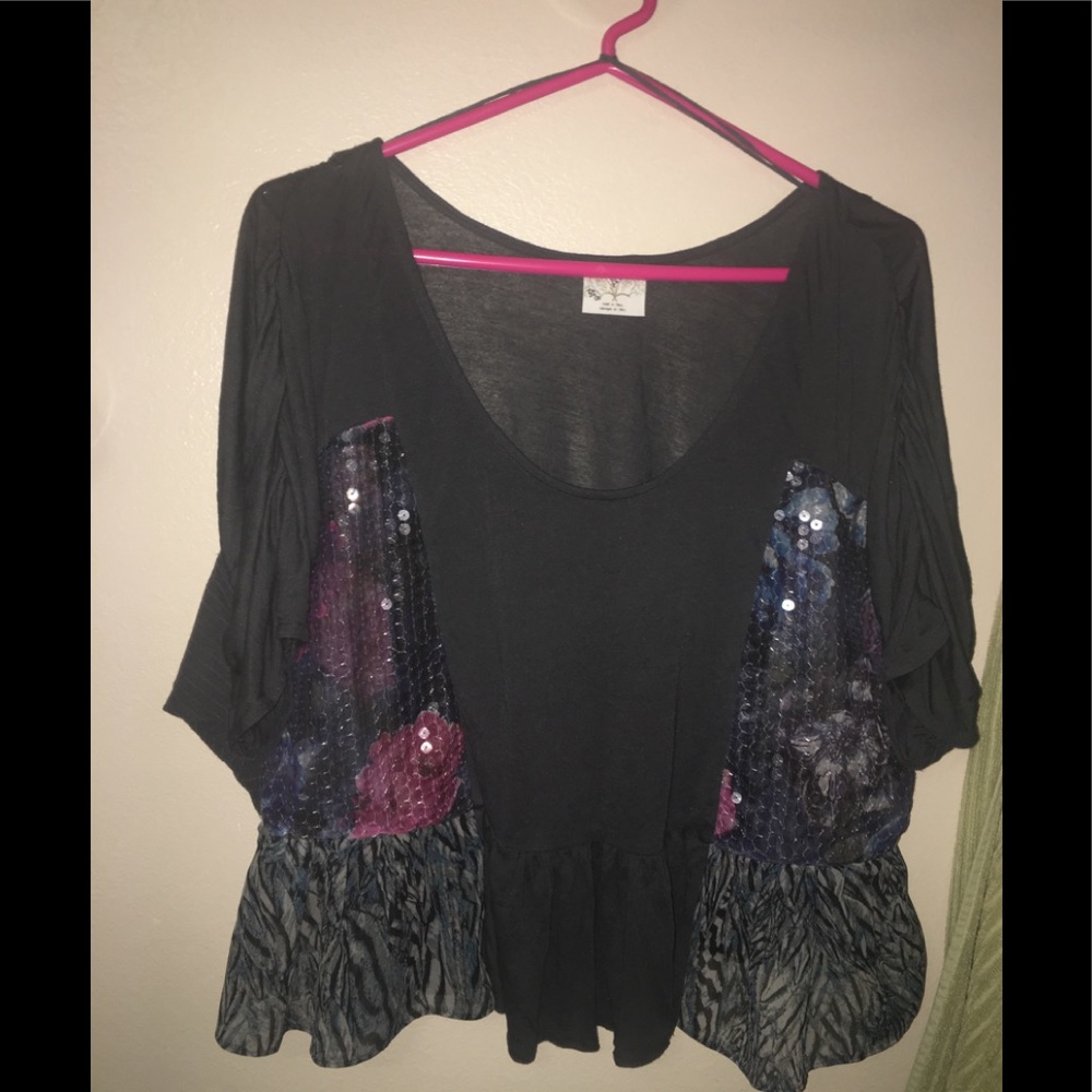 Free People Sequin Shirt